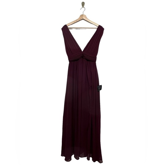 NWT LULUS Heavenly Hues Burgundy Maxi Dress - Picture 11 of 17